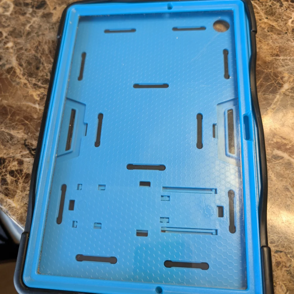 Black and Blue Tablet Stand